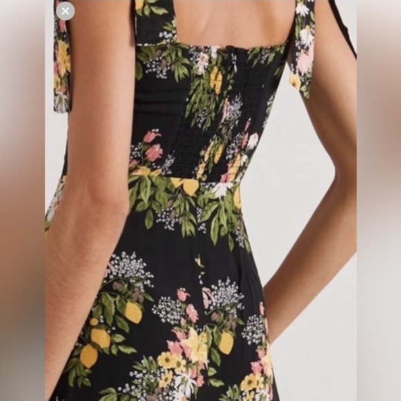 Reformation Twilight dress lemon print SZ 10 - Picture 4 of 9